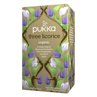 Pukka Three Licorice Organic Herbal Tea Bags 30g (20 Pieces)