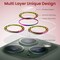 Moxedo Camera Lens Protector, 9H Tempered Glass, Scratch Resistant Aluminum Alloy Frame Camera Cover Screen Protector Compatible for iPhone 11 Pro 5.8 inch/ 11 Pro Max 6.7 Inch (MODERN COLORFUL)