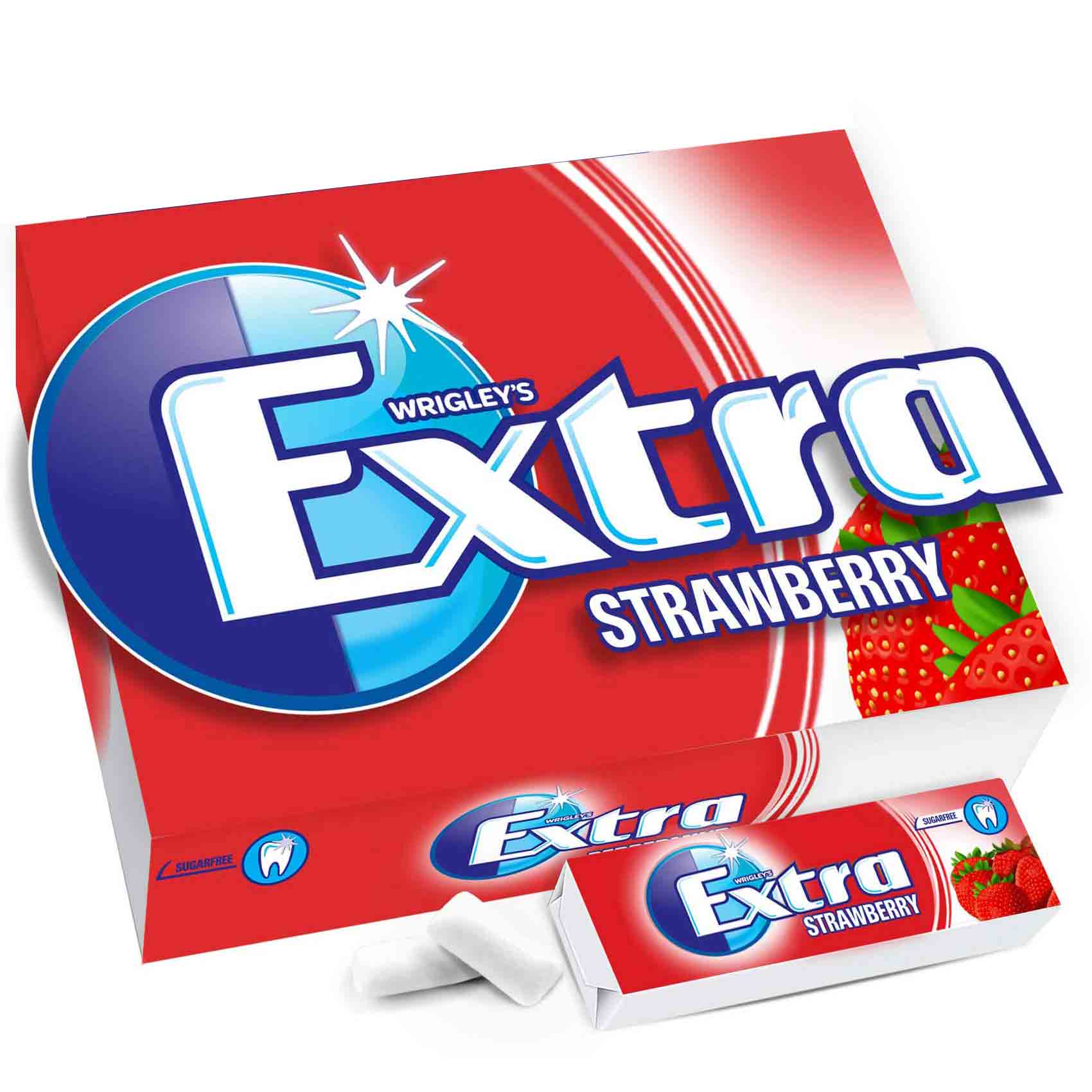 Wrigley&#39;s Extra Strawberry Chewing Gum 14g Pack of 30