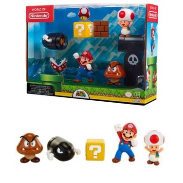 NINTENDO - 5 Figurines Mario World Classic (Assorted)
