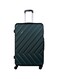 ParaJohn ABS Hardside Spinner Check In Medium Luggage Trolley, 24 Inch, Army Green
