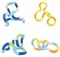 Xingchen (4 Colors) Tangles Fidget Toys, Tangle Fidget, Tangle Therapy, Tangle Creations, Decompression Educational Toy (Size 4 Pcs)