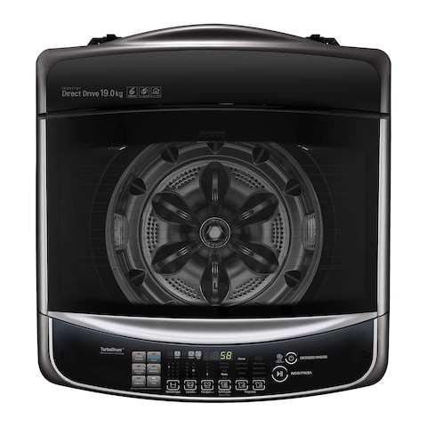 LG Top Loading Automatic Washing Machine - 18.5 KG - Black - T1993EFHSC2