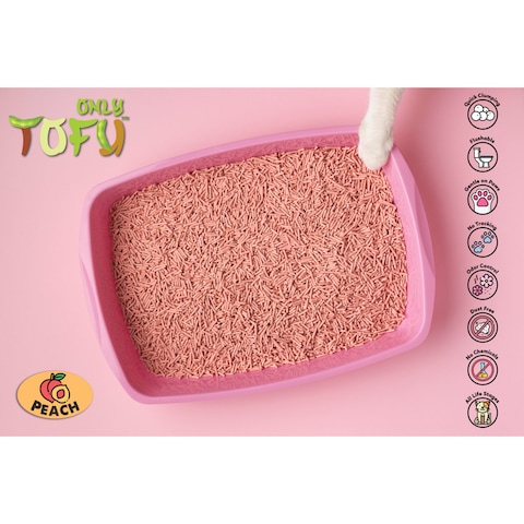Nutrapet Tofu Clumping Cat Litter Peach Sticks - 7 Liters
