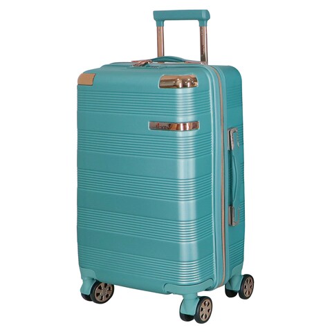 Senator Hard Case Cabin Luggage Trolley For Unisex ABS Lightweight 4 Double Wheeled Suitcase With Built In TSA Type Lock A5125 Light Green