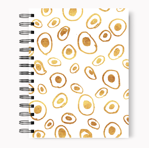 Loud Universe Spiral Notebook Gold Eggs Hard Cover Notebook with Premium High Quality Paper A5 Size