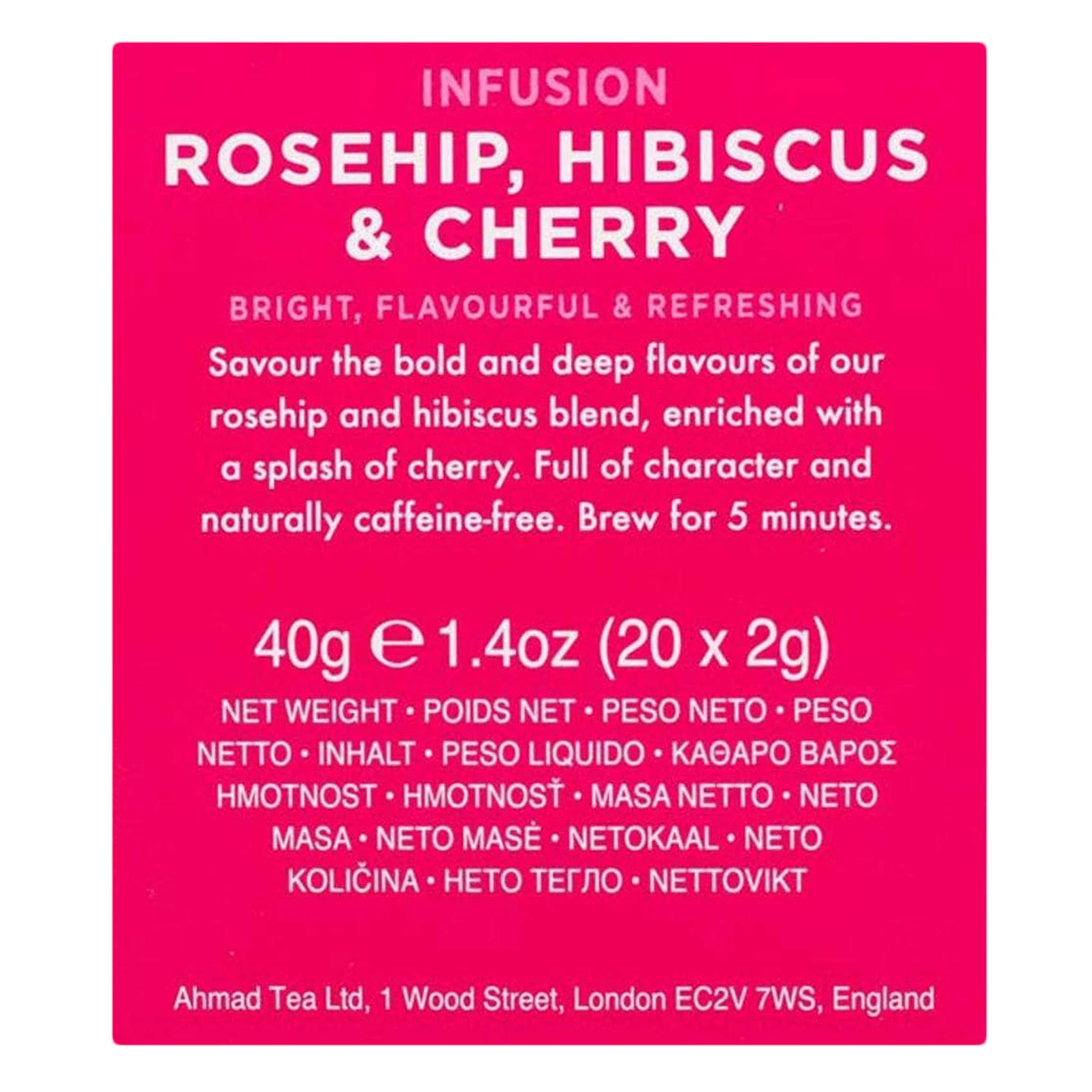 Ahmad Tea Infusion Rosehip Hibiscus And Cherry 20 Bags product thumbnail 3
