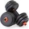 Skyland Unisex Adult Enviromental Adjustable Dumbbell N Barbell Set - Black