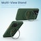 Remson Mag-X Phone Grip Finger Strap Magnetic Phone Kickstand with Silicone Strap Compatible for iPhone 14, 13 Pro/Max/Plus (Green/Orange)