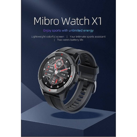 Mibro Watch X1 Fitness Tracker with Heart Rate Monitor, IP68 Waterproof Smartwatch with Sleep Monitor, Step Counter, Touch Screen, Fitness Watch Black