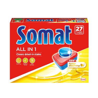 Somat All in 1  Automatic Dishwashing Detergent 27 Tablets	