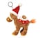 Caravaan -Supersoft cuddly brown camel keyring/ Christmas tree ornament with fluffy Santa hat.  Size 12cm. Ideal stocking filler, Christmas gift.