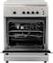Akai Freestanding Gas Range Cooker With 4 Burners, Silver/Black, CRMA606SC