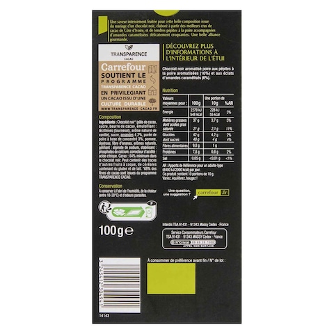 Carrefour Selection Pear Dark Chocolate 100g