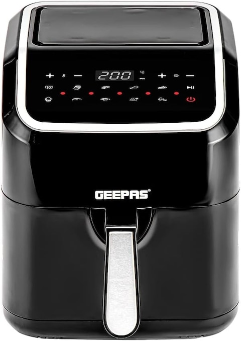 Geepas 5L Digital Air Fryer With Vortex, 10-In-1 Convection Air Fryer With LED Touchscreen, 60 Minutes Timer &amp; Non-Stick Basket, Oil Free Toaster Oven, GAF37527 - 2 Year Warranty