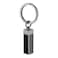Guy Laroche Stainless Steel Key Holder For Men, Silver &amp; Black, 4TX406AV