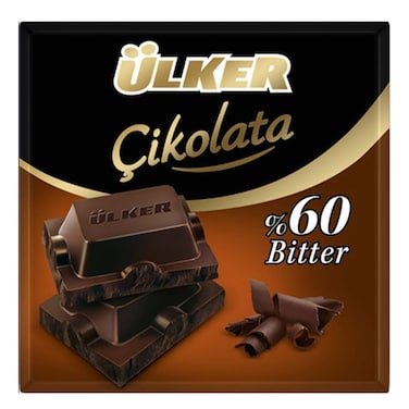 Ulker Bitter Chocolate 60 Percent  Dark  60GR
