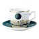 Shallow Tea Cup Set Blue 180ml 6 PCS