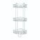Rayen Bath Corner 3 Shelves Silver 69x22x22cm