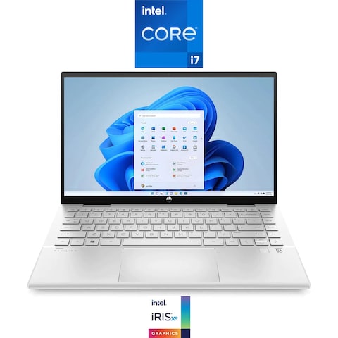 HP 14-dy0009ne x360 Laptop - Intel Core i7-1165G7 - 512GB SSD - 8GB RAM - 14-inch - Intel Iris Xe - Windows 11 - Silver