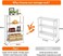 COOLBABY 4 Tier Simple Kitchen Shelving,Multipurpose Bathroom Countertop Storage Shelf,42 x 22 x 80 Storage Rack