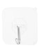 Generic Adhesive Waterproof Steel Wall Hook White/Silver 6X6cm