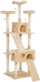 Mumoo Bear Cat Tree Condo with Scratching Post Flush Perch and Tunnel, 62 inch