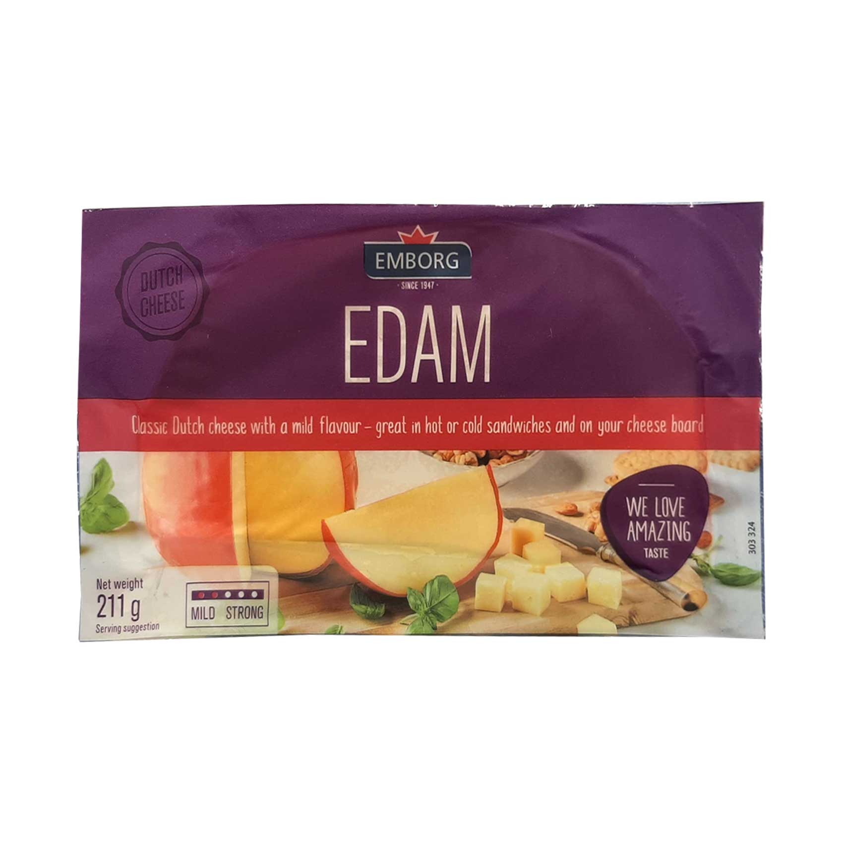 Emborg Cheese Edam Wedge Portions 211g