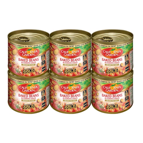 Buy California Garden Ready To Eat Baked Beans In Tomato Sauce 220g Pack of 6 in UAE