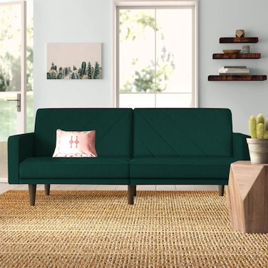 In House Shahrzad 2 In 1 Sofabed Linen Upholstered - Dark Green