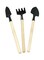Sharpdo - 3-Piece Garden Mini Tool Set Black/Beige