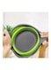 Generic 2-Piece Round Foldable Vegetable Strainer Basket Green/Grey 29X24X9.5Centimeter