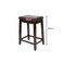 Jilphar Furniture Solid Wooden Stool with Leather Seating