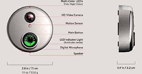 Skybell HD WiFi Doorbell Camera 1080p Color Night Vision Bronze