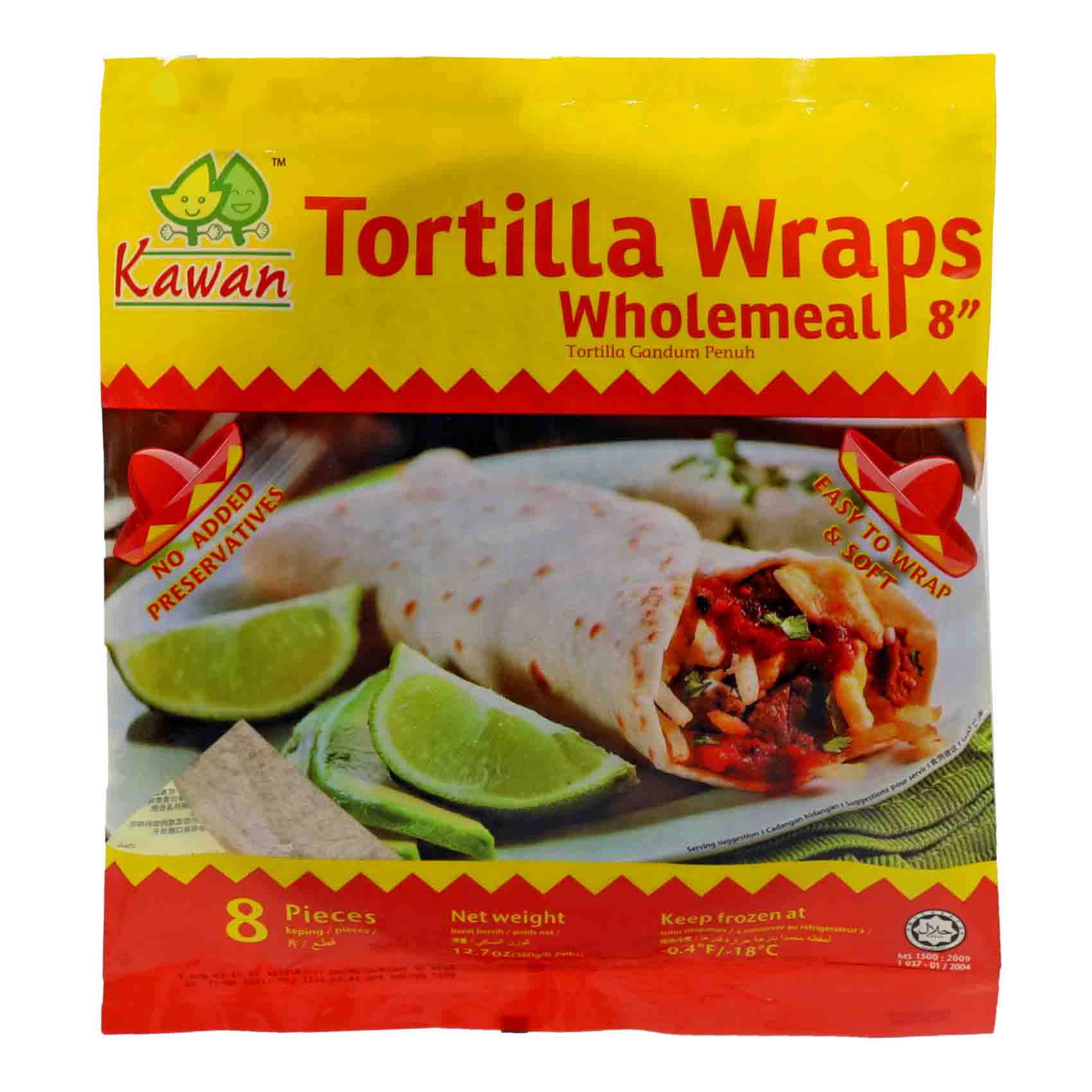 Kawan Wholemeal Tortilla Wraps 360g