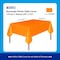 Markq Plastic Tablecloth for Rectangle Table 54&quot; x 72&quot; Disposable Table Cover for Bridal Shower Wedding Birthday Party Decorations (Orange)