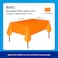 Markq Plastic Tablecloth for Rectangle Table 54" x 72" Disposable Table Cover for Bridal Shower Wedding Birthday Party Decorations (Orange)
