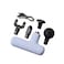 Lola Portable Massage Gun   Lightweight Compact Quick Muscle Therapy Gun   4 Interchangeable Heads / 4 Massage Speeds up to 3000 RPM Fast Charge Li-Ion 2000mAh Type-C - Baby Blue