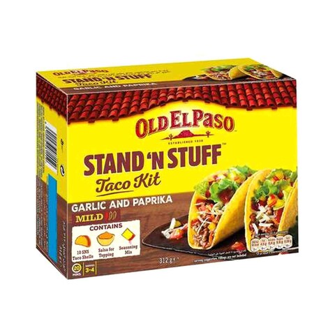 Buy Old El Paso Stand N Stuff Mild Taco Kit With Garlic And Paprika 312g in UAE