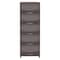Cosmoplast Cedargrain 5 Tiers Storage Cabinet With Drawers And Wheels Dark Brown 50x40x114cm