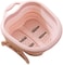 Generic-CK807 Pink Color Silicone Folding Portable Detox Foot Spa Massage Foot Wash Basin
