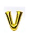 Generic Letter V Shaped Party Decorative Foil Balloon 16Inch