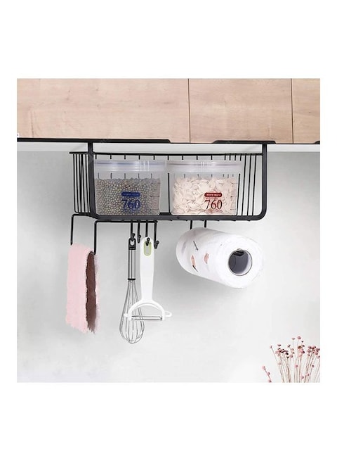 Marrkhor Kitchen Under Shelf Storage Basket, Black