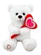 Party Magic Bear with Heart Stick- 23 cm Size- White