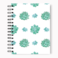 Loud Universe Spiral Notebook Eucalyptus Flower Pattern Hard Cover Notebook with Premium High Quality Paper A5 Size