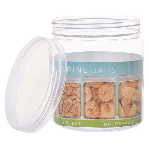 Sunpet Jar with Plastic Lid - 1500 ml - Transparent 