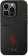 CG Mobile U.S. Polo PU Cardslot DH Hard Case For iPhone 15 Pro Max (Black)