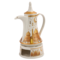 Ramadan Design Arabic Coffee Pot ceramic, Healthy and Extremely Heat Resistant with Candle Warmer, with ramadan design ,white and gold color (L-30*W-7*H-15.5CM)