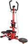 ULTIMAX 3 in 1 Multifunctional Stepper, Multipurpose Aerobic Stepper With Ropes, Arms Legs Workout, Adjustable Folding Workout Machine for Home or Gym with Stepper, Waist Twister Digital Monitor-RED