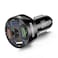 Gzar - 4 Port QC 3.0 Fast Charging USB-A Car Charger Cigarette Lighter Adaptor with LED Light For Android Phones iPhone 13/12/12 Mini/11 Pro Samsung Galaxy S21/S20 Huawei - BLACK